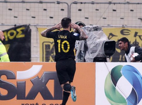 AEK – ΠΑΟΚ: Το 1-0 της ΑΕΚ με Λιβάγια (pics)