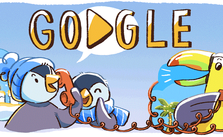 Καλές Γιορτές : To doodle της Google για τα Χριστούγεννα