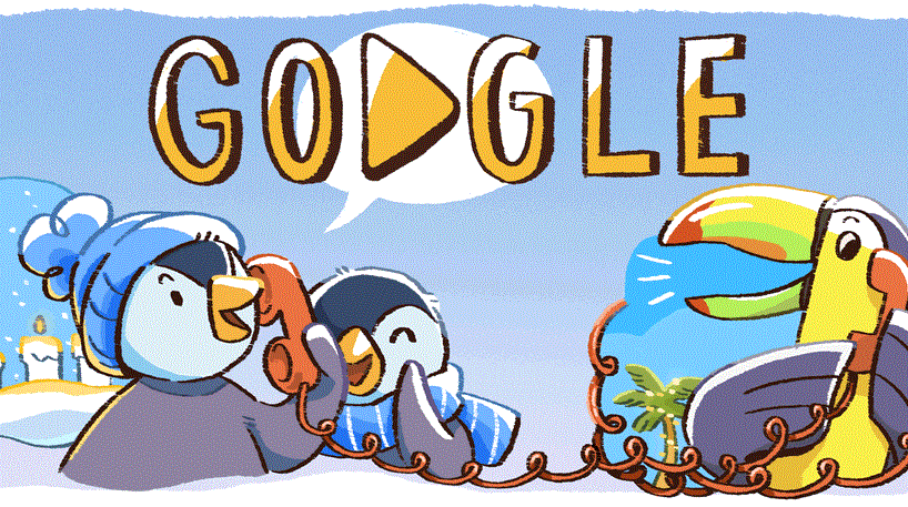 Καλές Γιορτές : To doodle της Google για τα Χριστούγεννα