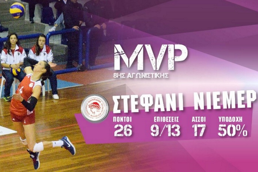 Volley League Γυναικών : MVP η Νιέμερ