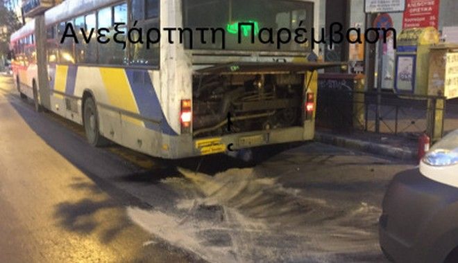 Εξερράγη μηχανή λεωφορείου του ΟΑΣΑ εν κινήσει