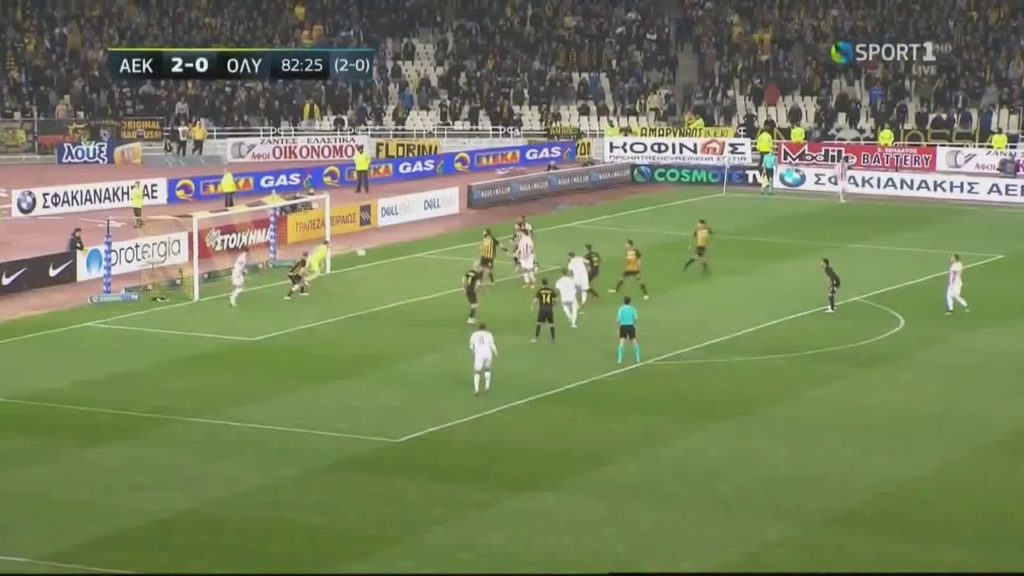 ΑΕΚ – Ολυμπιακός : Το 2-1 από τον Ταχτσίδη! (vid)