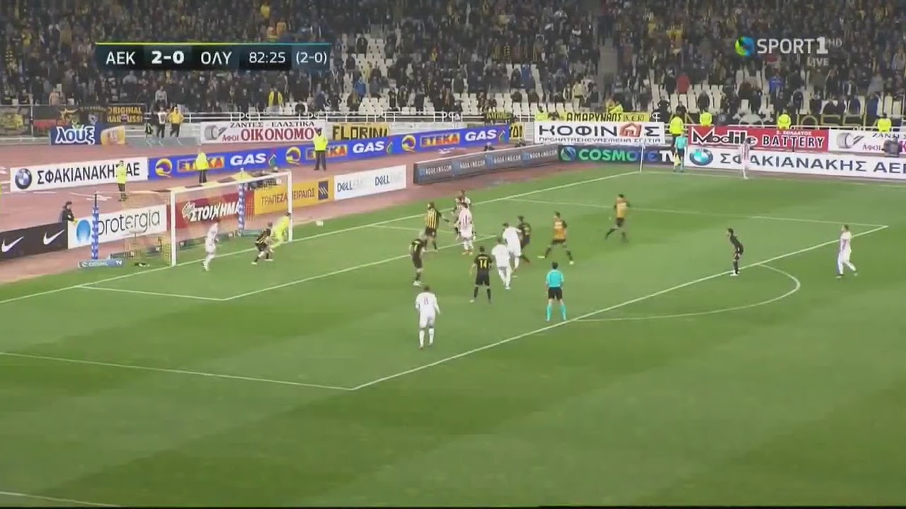 ΑΕΚ – Ολυμπιακός : Το 2-1 από τον Ταχτσίδη! (vid)