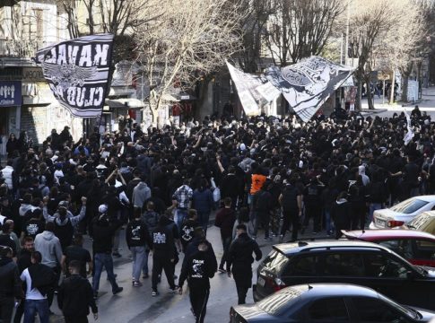 Πορεία οπαδών του ΠΑΟΚ στη Θεσσαλονίκη