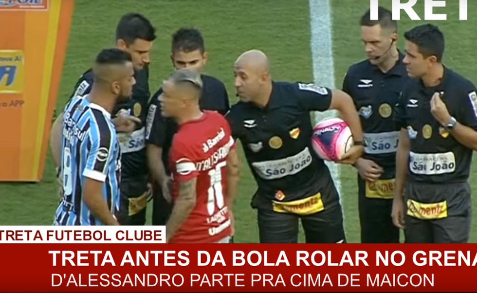 Βραζιλία : Οι αρχηγοί των Ιντερνασιονάλ και Γκρέμιο πήγαν να παίξουν ξύλο πριν τη σέντρα! (vid)