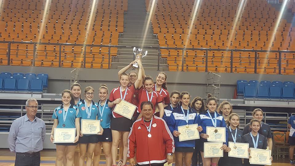 Πινγκ πονγκ : Δ.Α.Ο. Ταύρου και Γ.Α.Ο. Πειραιά τις πρωτιές σε παίδες και κορασίδες