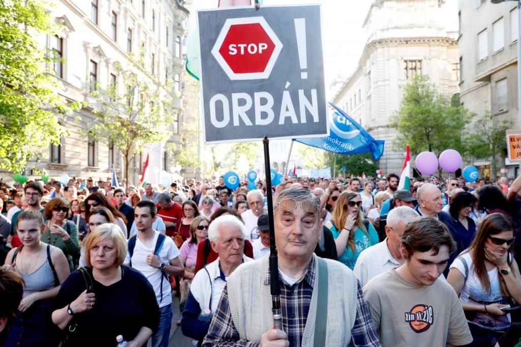 Διαδήλωση κατά Όρμπαν στη Βουδαπέστη