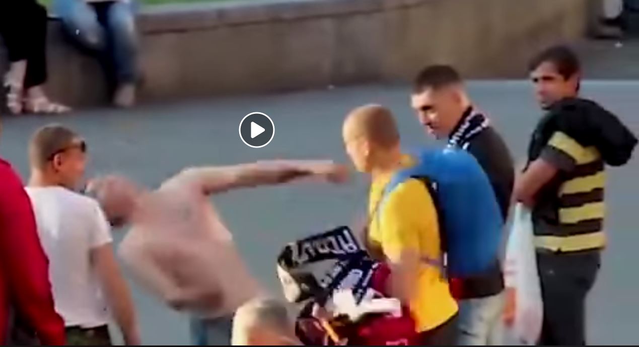 Ουκρανός, το παίζει νταής και βγαίνει νοκ-άουτ από οπαδό της Λίβερπουλ! (vid)