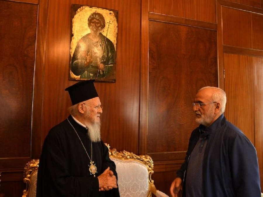 Συνάντηση Σαββίδη με τον Οικουμενικό Πατριάρχη για την Παναγία Σουμελά (pic)