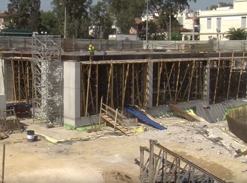 ΑΕΚ : Οι πυλώνες του στεγάστρου της «Αγιά Σοφιάς» (vid)