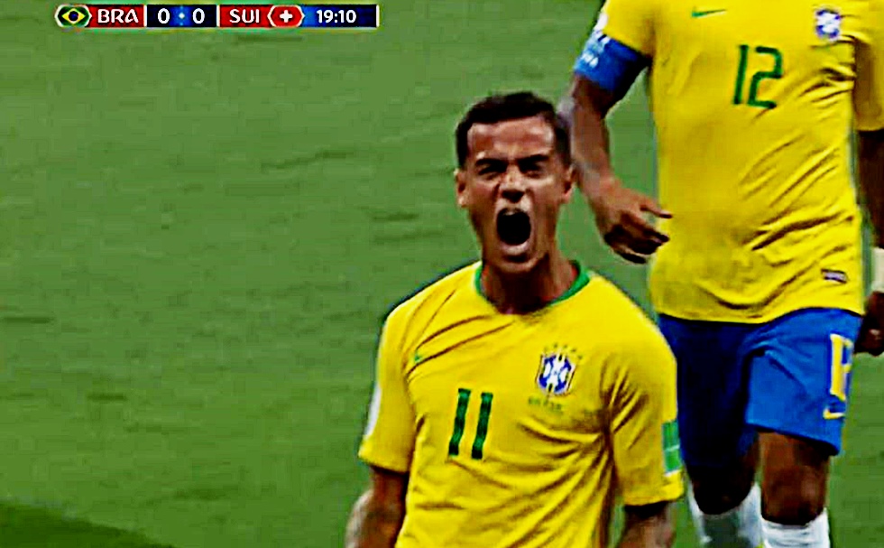 Ο Κουτίνιο «ζωγράφισε» τον Σόμερ για το 1-0 της Βραζιλίας (vid)