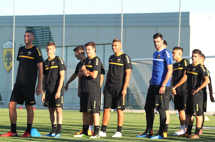 ΑΕΚ : Τελευταία προπόνηση στα Σπάτα πριν την Πολωνία