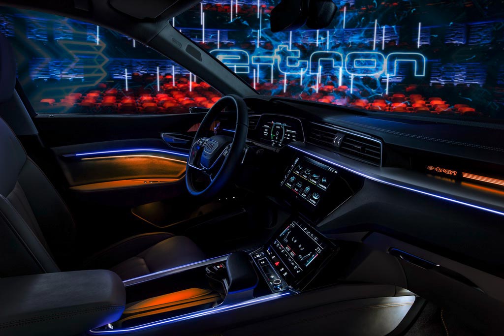 Το Audi e-tron, εσωτερικά
