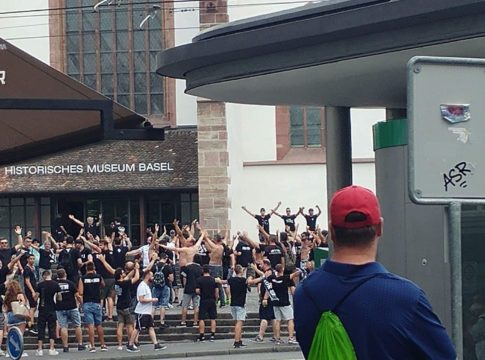 Από τώρα μαζεύονται οι οπαδοί του ΠΑΟΚ στο κέντρο της Βασιλείας (pics)