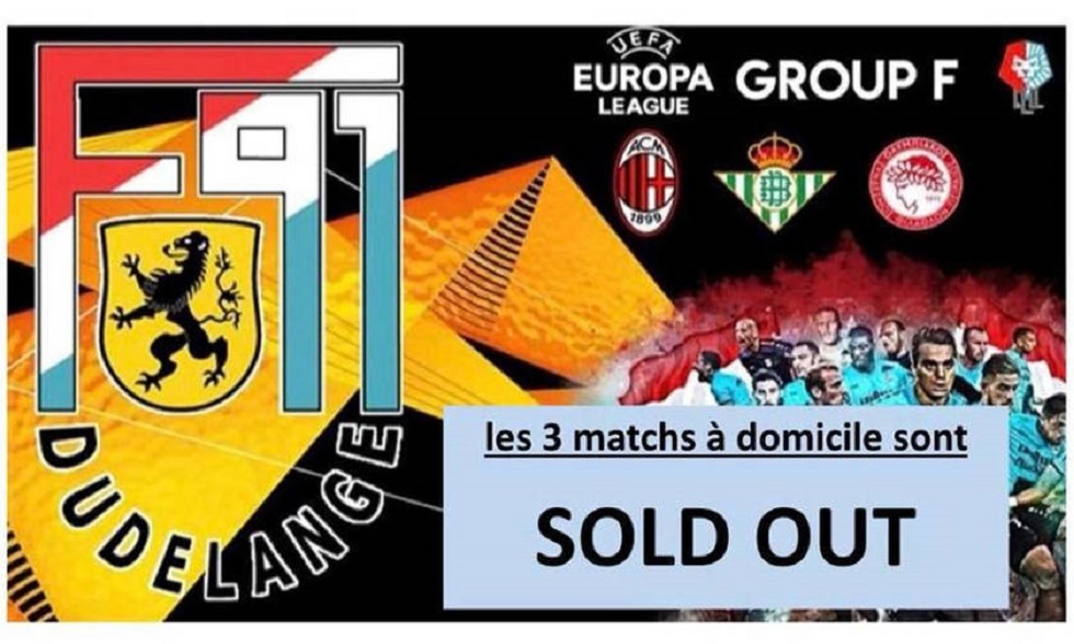 Η Ντούντελαντζ ανακοίνωσε sold out για όλα τα εντός έδρας ματς της στο Europa League!