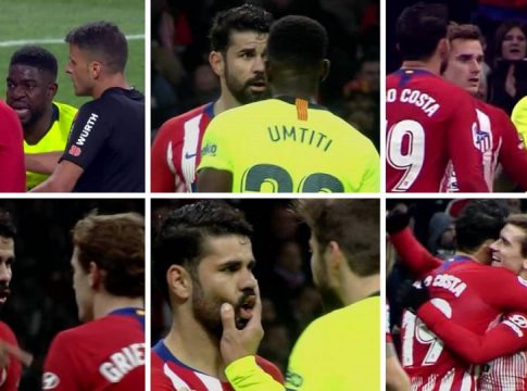 Αψιμαχία Κόστα – Γκριεζμάν στο ντέρμπι με την Μπάρτσα (pics)