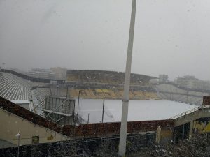 Προπόνηση στο χιόνι για τον Άρη