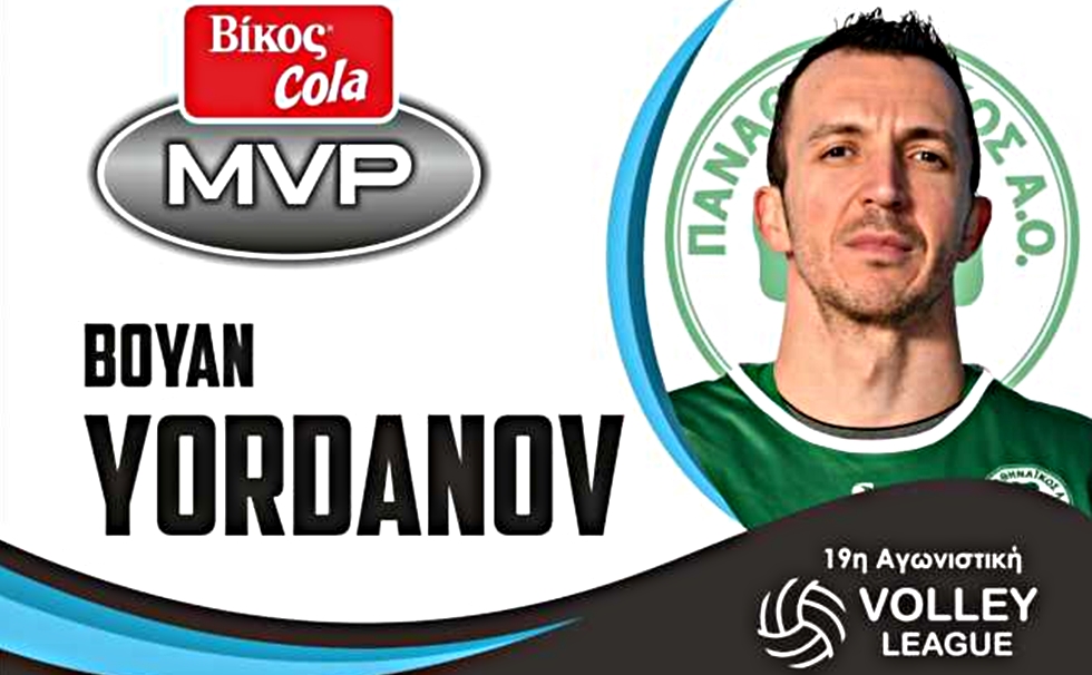 MVP της 19ης αγωνιστικής ο Γιορντάνοφ