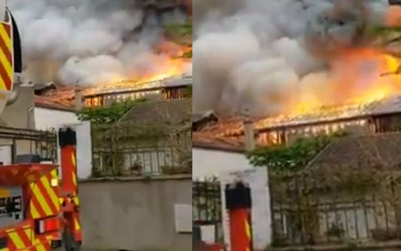 Γαλλία: Μεγάλη φωτιά στις Βερσαλλίες (vids)