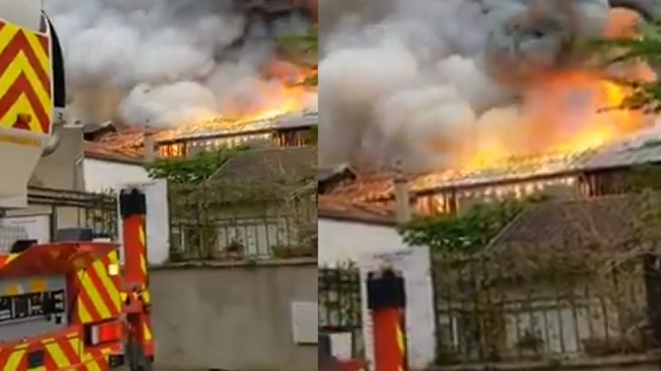 Γαλλία: Μεγάλη φωτιά στις Βερσαλλίες (vids)