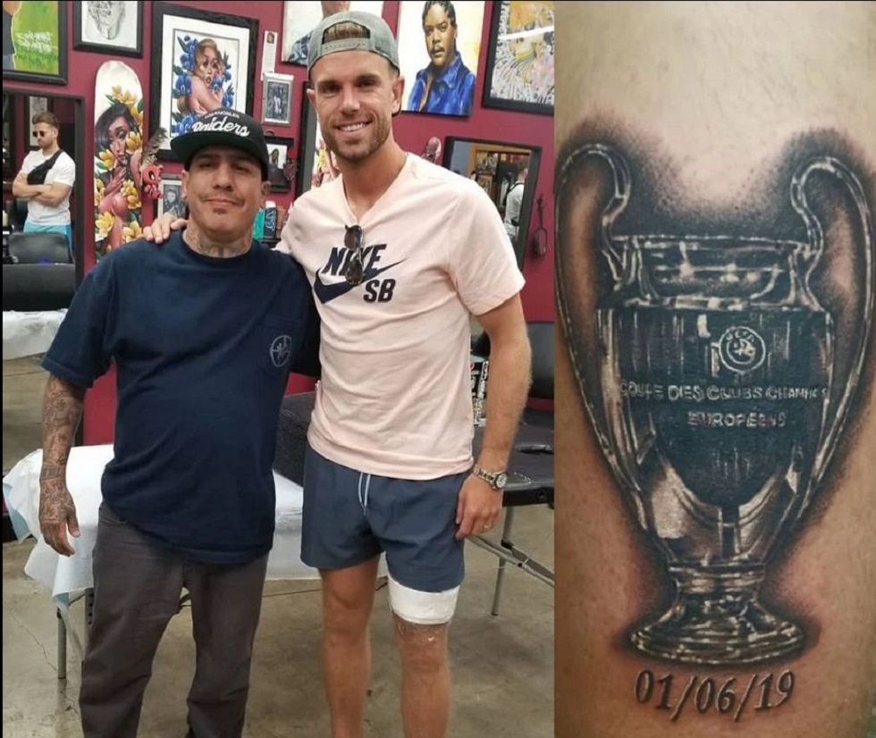 Ο αρχηγός της Λίβερπουλ «χτύπησε» τατουάζ την κούπα του Champions League (pic)