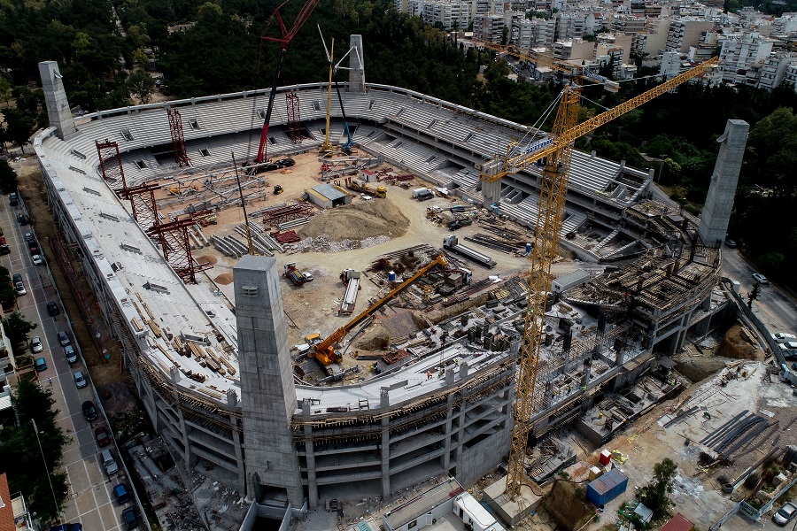 Στον ουρανό της Νέας Φιλαδελφειας το πρώτο κομμάτι του στεγάστρου της «Αγιά Σοφιάς» (pics)