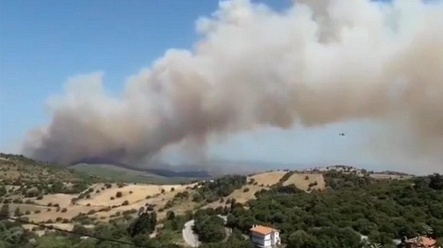 Εύβοια: Μεγάλη πυρκαγιά σε δασική έκταση – Εκκενώθηκε χωριό