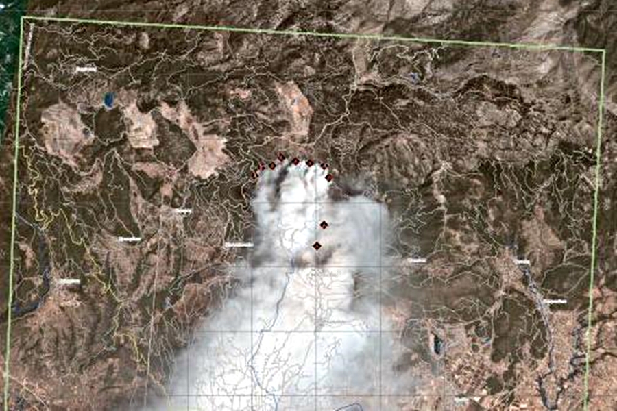 Δορυφορική φωτογραφία από την φωτιά στην Εύβοια (pics)