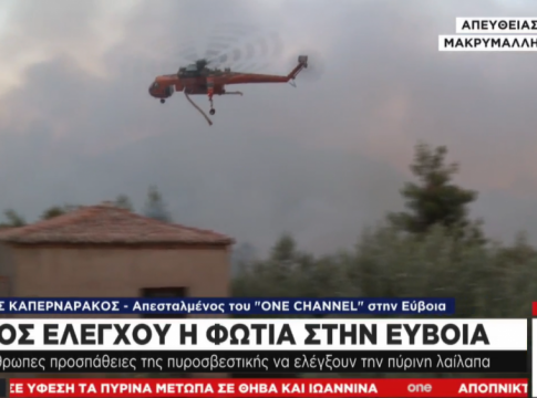 Αποκλειστικό One Channel: Υπεράνθρωπες προσπάθειες της πυροσβεστικής στην Μακρυμάλλη
