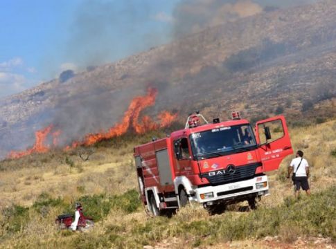 Φωτιά στη Ζάκυνθο -Καίει δασική έκταση (pic+vid)