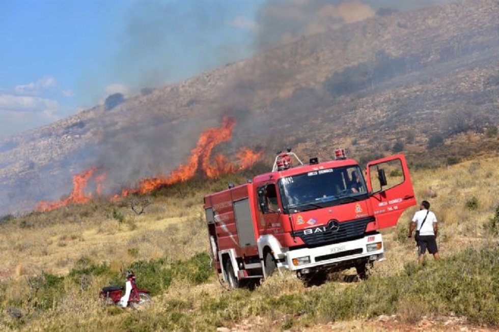 Φωτιά στη Ζάκυνθο -Καίει δασική έκταση (pic+vid)