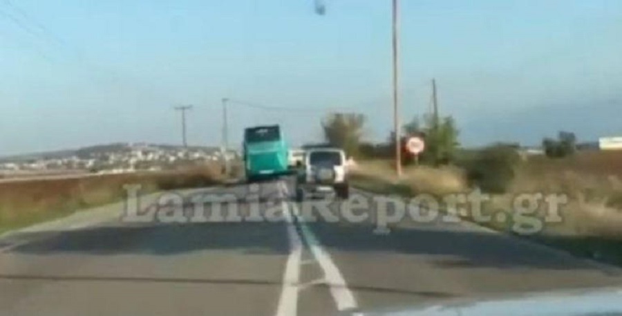 Λαμία: Τρόμος στον δρόμο! Επικίνδυνες προσπεράσεις από οδηγό ΚΤΕΛ (vid)