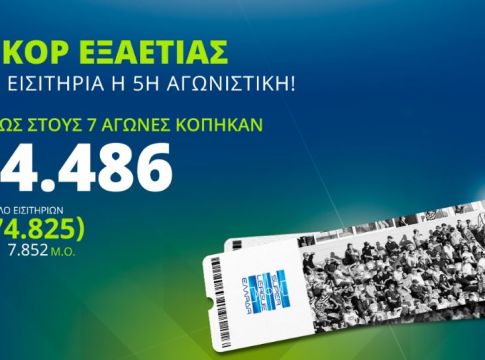 Ρεκόρ εξαετίας στα εισιτήρια στην 5η αγωνιστική της Super League