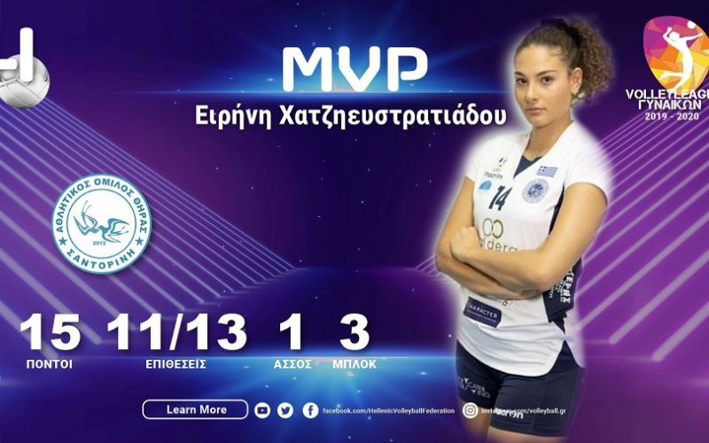 Η Ειρήνη Χατζηευστρατιάδου MVP της 4ης αγωνιστικής