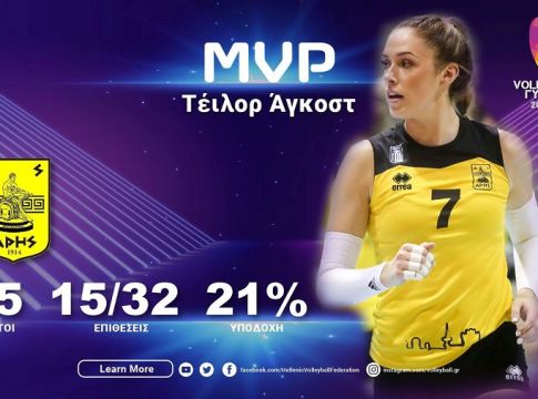 Η Τέιλορ Άγκοστ MVP της 5ης αγωνιστικής