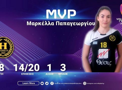 MVP της 6ης αγωνιστικής η Παπαγεωργίου
