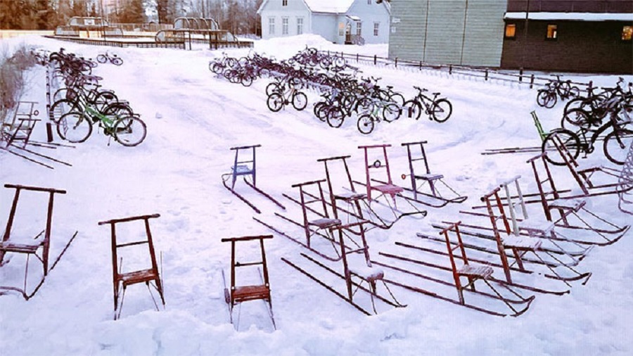 Απίστευτο κι όμως αληθινό: Στη Φινλανδία έχει -17 βαθμούς και πάνε στο σχολείο με ποδήλατα