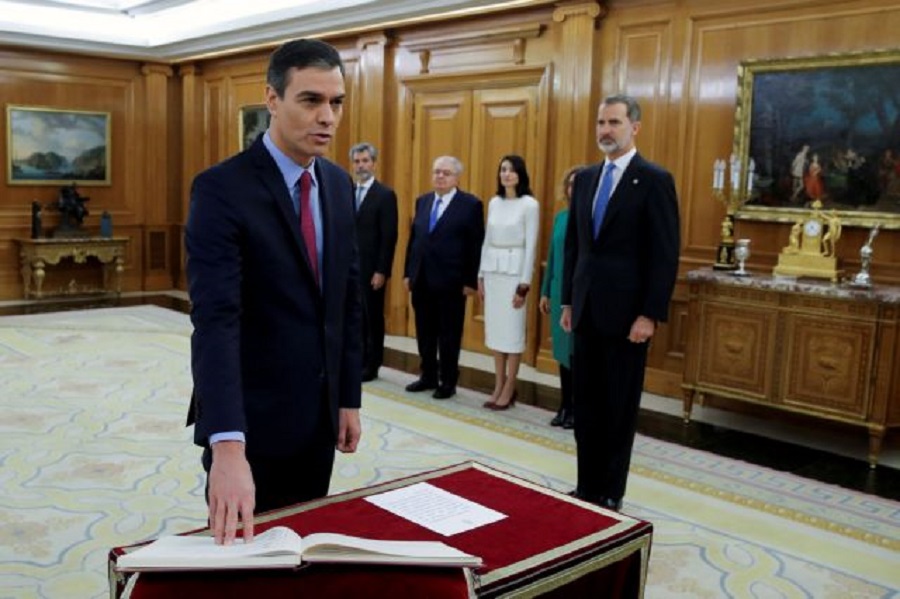 Ισπανία: Ο Πέδρο Σάντσεθ ορκίσθηκε πρωθυπουργός