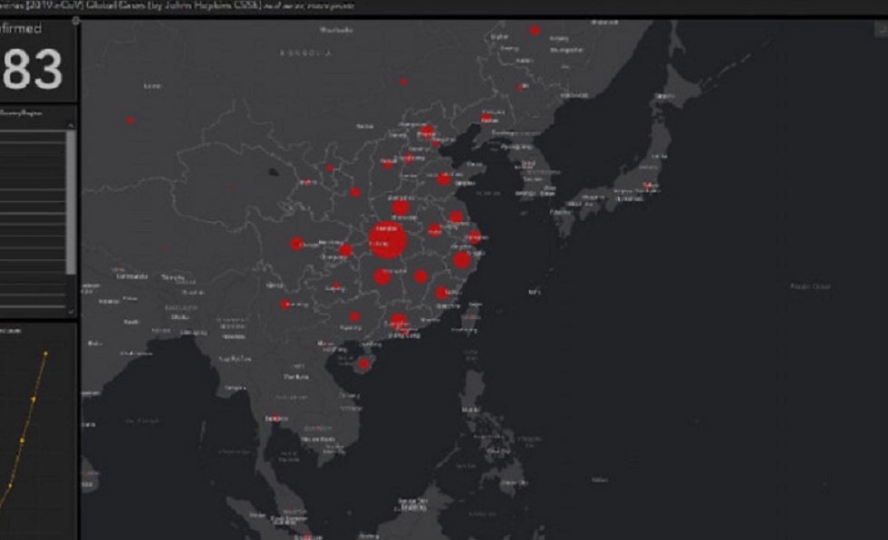 Κορωνοϊός: Ένας χάρτης δείχνει την εξάπλωση του ιού ανά τον κόσμο