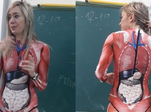 Η πρωτότυπη ιδέα μιας δασκάλας για να διδάξει ανατομία στους μαθητές της