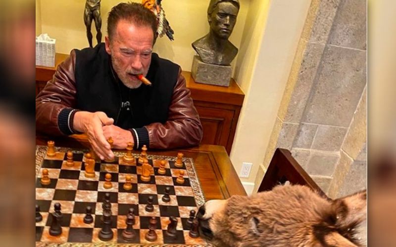 Κορωνοϊός: Ο Σβαρτσενέγκερ στην απομόνωση παίζει σκάκι… με το γαϊδουράκι του!