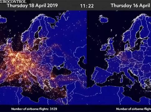 Έτσι άλλαξε ο κορονοϊός τον ουρανό της Ευρώπης