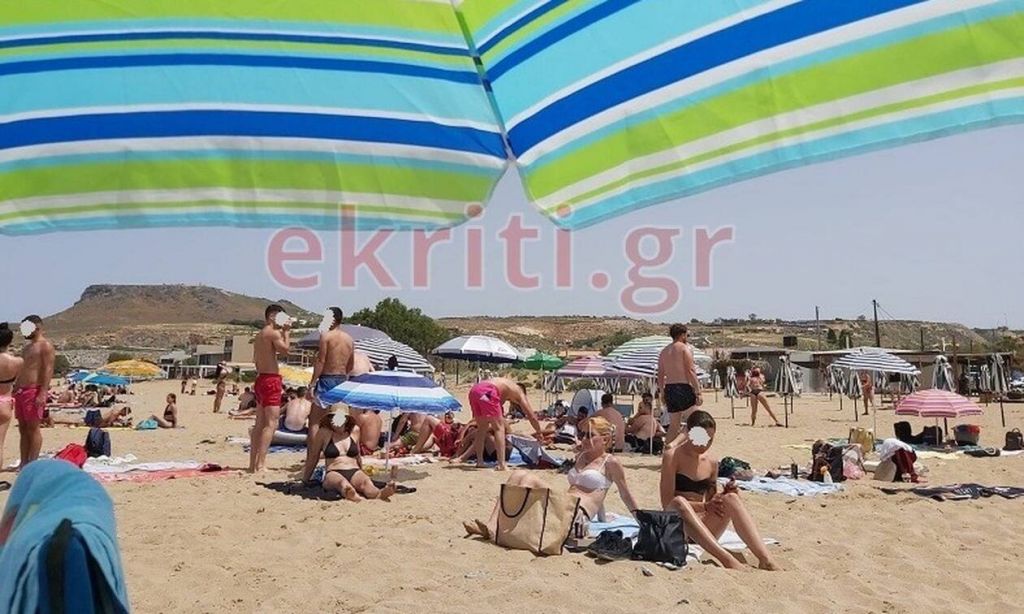 Κορονοϊος: Ποιες αποστάσεις; «Χαμός» σε παραλία του Ηρακλείου (pics)