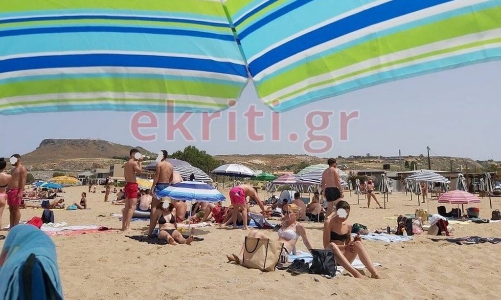 Κορονοϊος: Ποιες αποστάσεις; «Χαμός» σε παραλία του Ηρακλείου (pics)