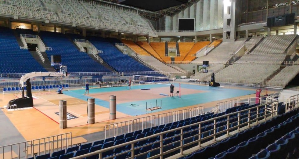 Ξεκίνησαν οι ετοιμασίες στο ΟΑΚΑ για το Final 4 της Volleyleague (pics)