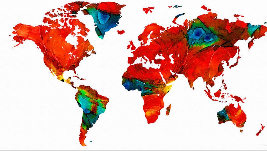 Red maps. Карта мира красная. Карта мира в Красном цвете. Карта мира Paint. Красный мир карта.