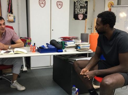 Ολυμπιακός: Συνάντηση Ζαν Σαρλ με Μπαρτζώκα-Σπανούλη (pics)