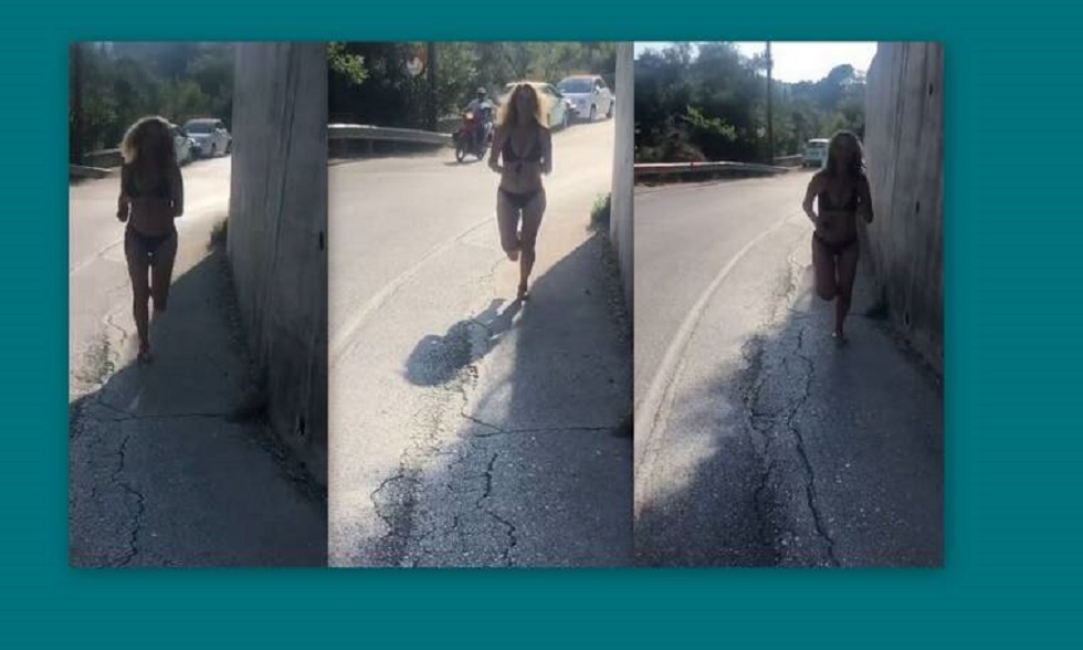 «Άναψε φωτιές» στην Κέρκυρα – Έτρεχε στο δρόμο φορώντας το μπικίνι της (pics+vid)
