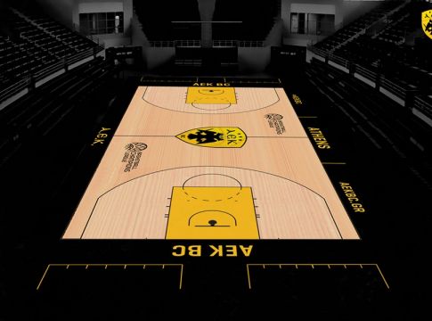 ΑΕΚ : Έφτασε και τοποθετείται το παρκέ στα Λιόσια (pics)