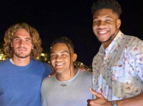 Συνάντηση «γιγάντων» : Το ‘ριξαν έξω Αντετοκούνμπο, Τσιτσιπάς και Καραλής